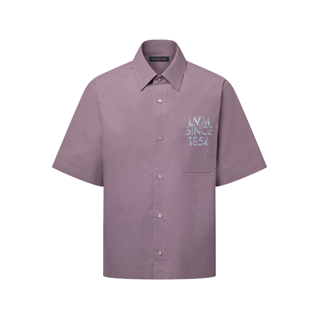 トップス LOUIS VUITTON Mint Monogram Shirt Purple Printed Signature Short-Sleeved Shirt - For Men | LOUIS VUITTON